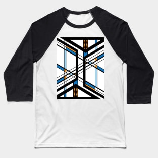 Mid Century Modern Bradley Blues Baseball T-Shirt